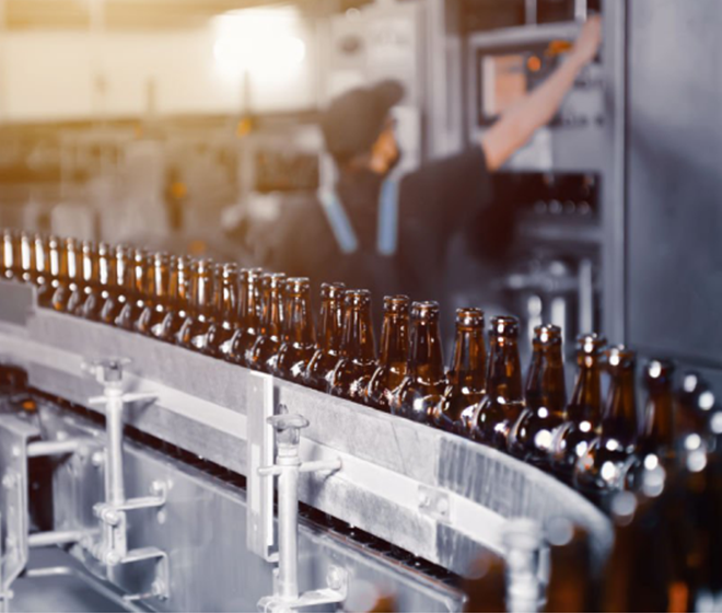 Chaîne de production de la brasserie