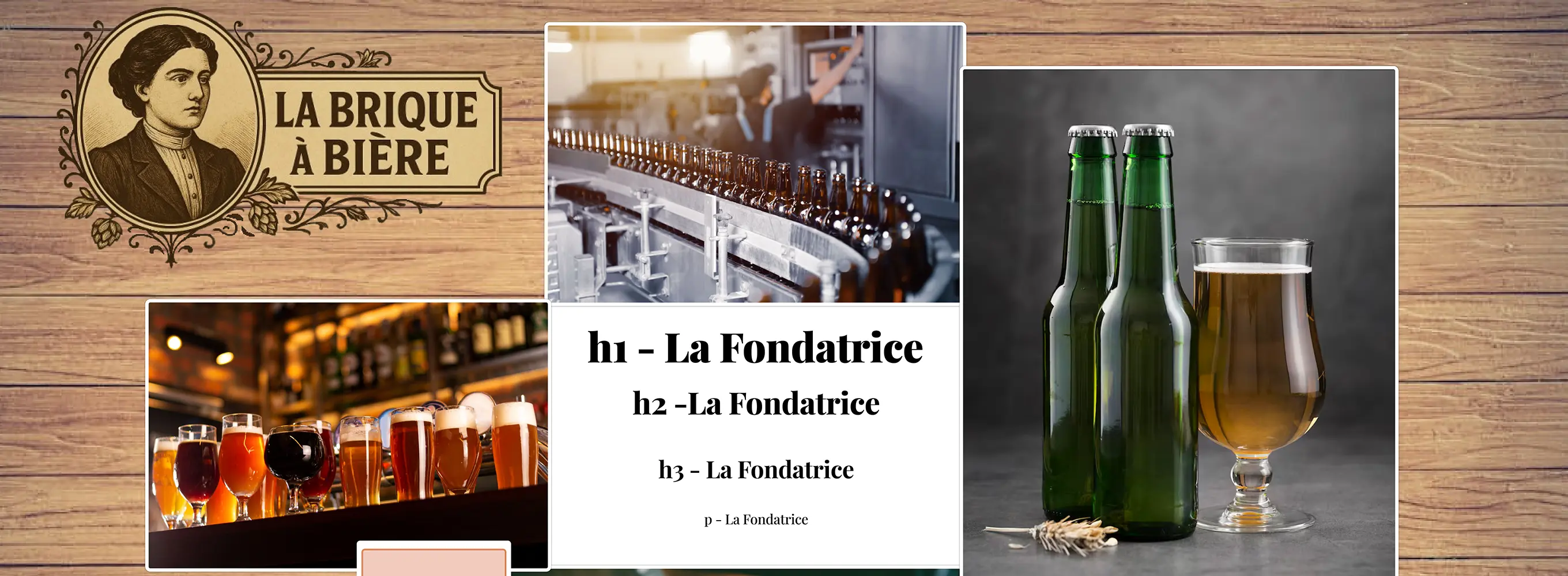 Planche moodboard finale du projet La Brique à Bière
